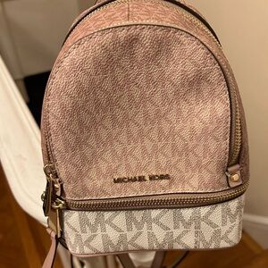 Rhea Mini Color-Block Logo Backpack